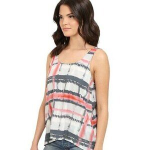 Jack By BB Dakota Adelia Tie Dye Plaid Tank Top